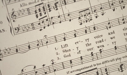 The first page of sheet music for "Lift Every Voice and Sing"
